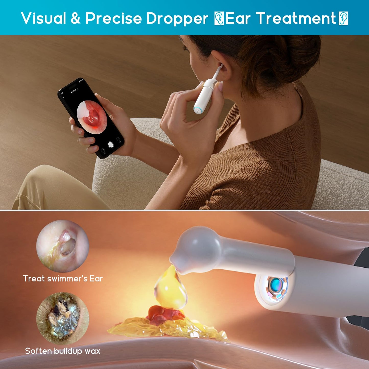 BEBIRD Home 30S Ear Care System – Flexible Scope, UVC Light & Visual Ear-Drops Kit