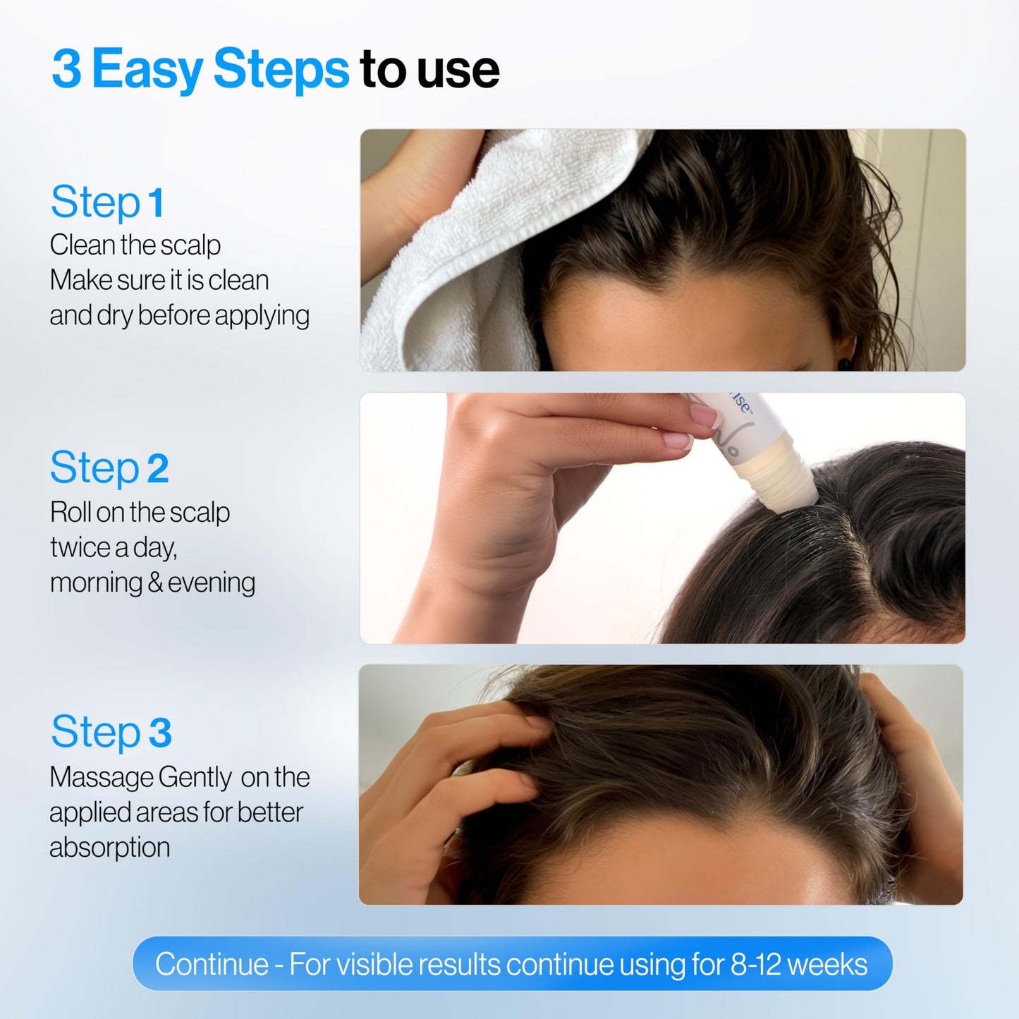 Be Bodywise Rosemary Hair Growth Serum Roll-On 50 ml – 3% Rosemary, 3% Redensyl, 2% Anagain