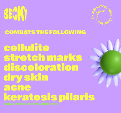 Becky Natural Walnut Scrub + Exfoliator | Smooth Skin, May Help Bumps & Stretch Marks