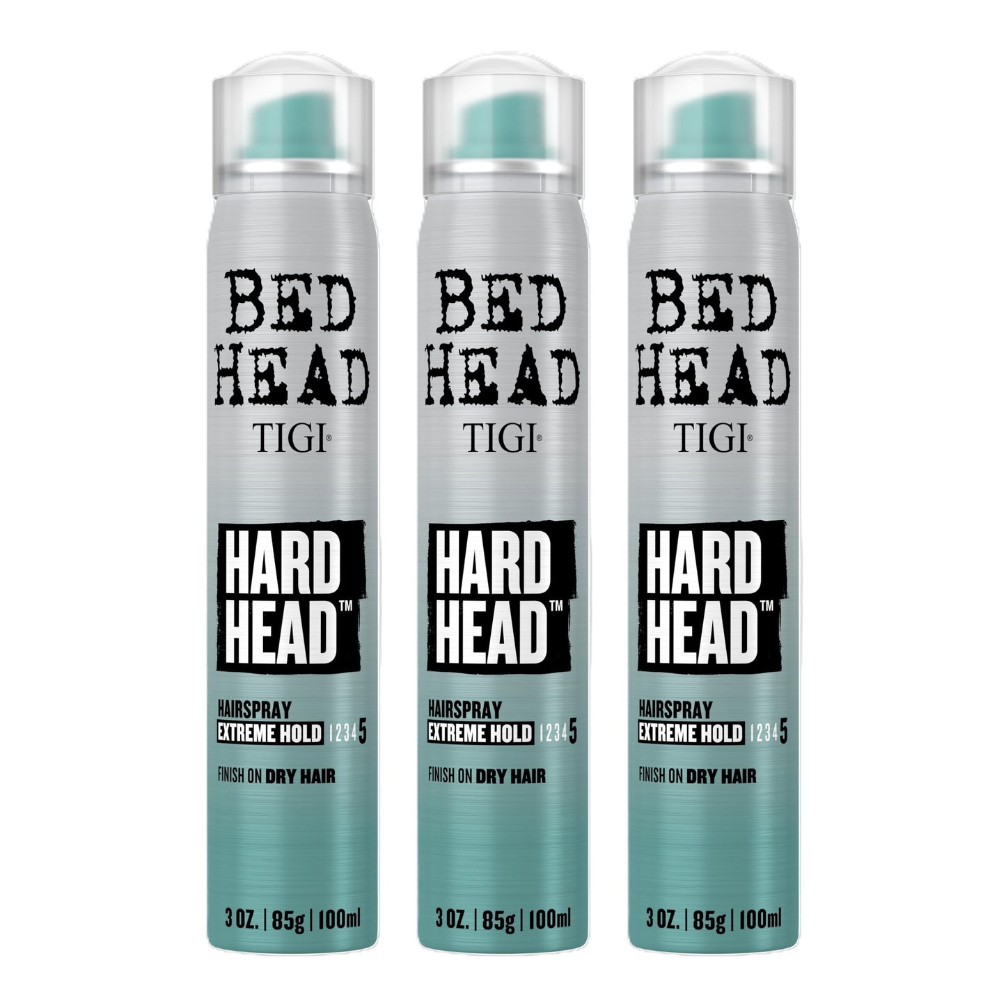 Bed Head by TIGI Hard Head Hairspray – Extra Strong Hold for All Hair Types | 3 oz (3 Pack)
