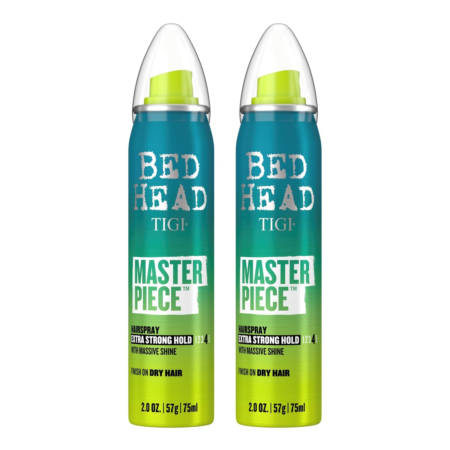 Bed Head Masterpiece Hairspray – Extra Strong Hold with Glossy Finish – 2 Pack (2.0 oz each)