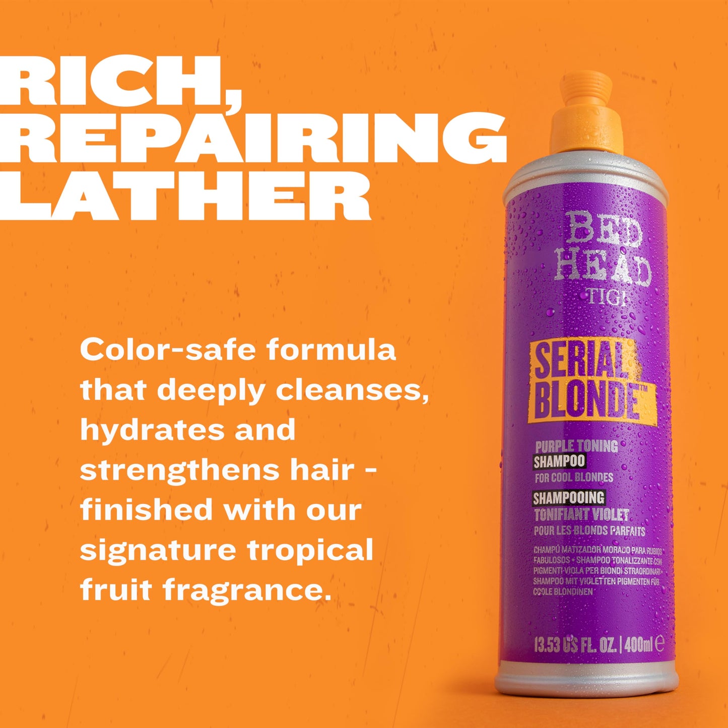 Bed Head Serial Blonde Shampoo – Color-Enhancing Blonde Care (Twin Pack, 13.53 oz)