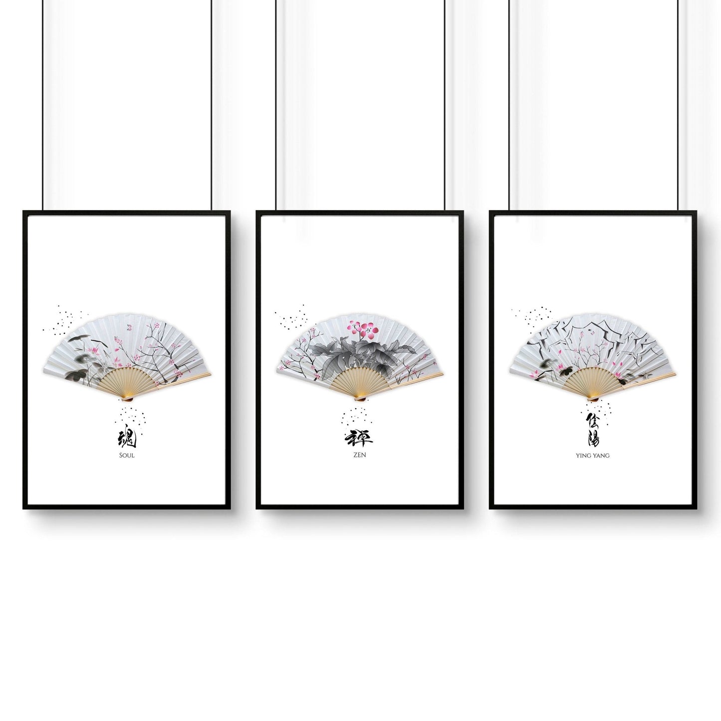 Accent Wall Ideas for Bedroom – Set of 3 Framed Prints