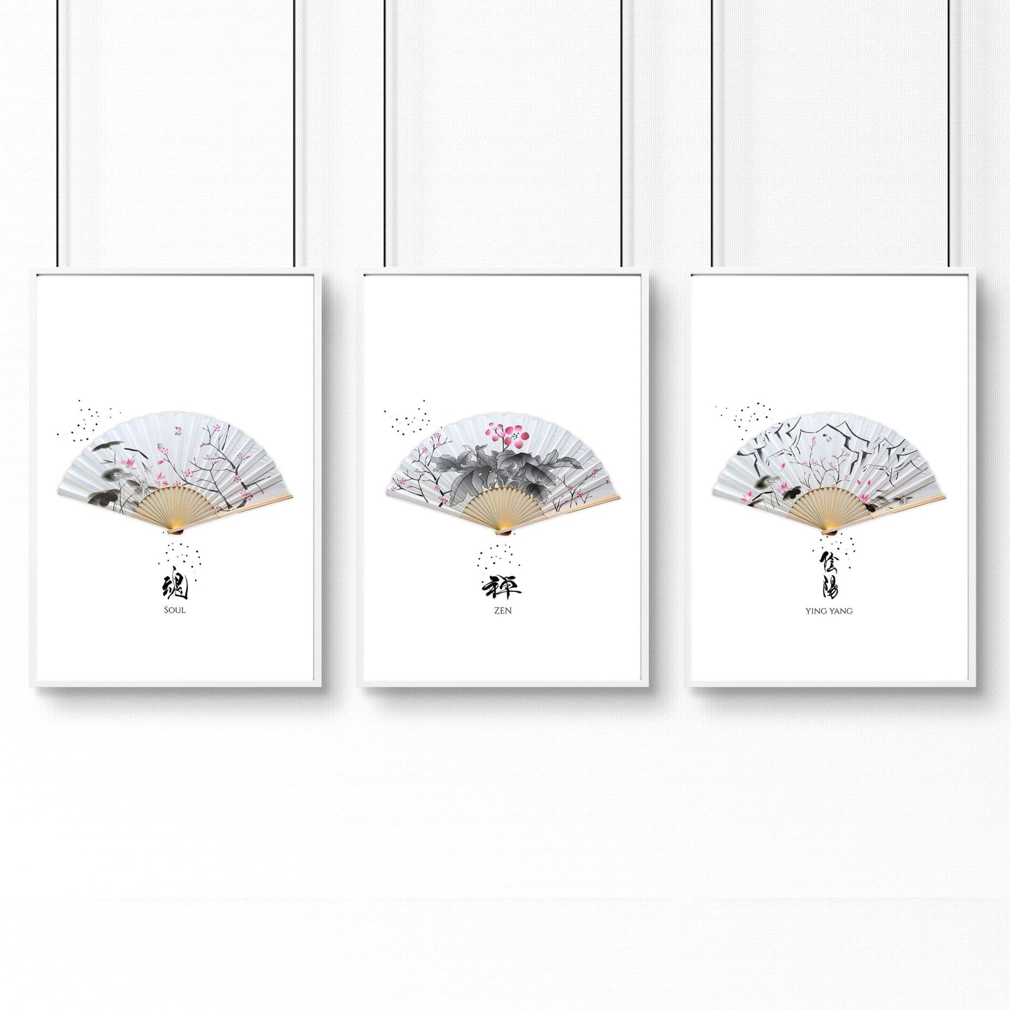 Accent Wall Ideas for Bedroom – Set of 3 Framed Prints