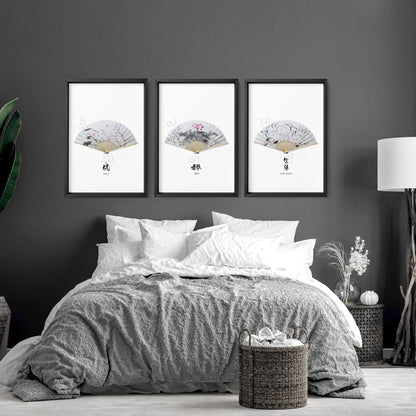 Accent Wall Ideas for Bedroom – Set of 3 Framed Prints