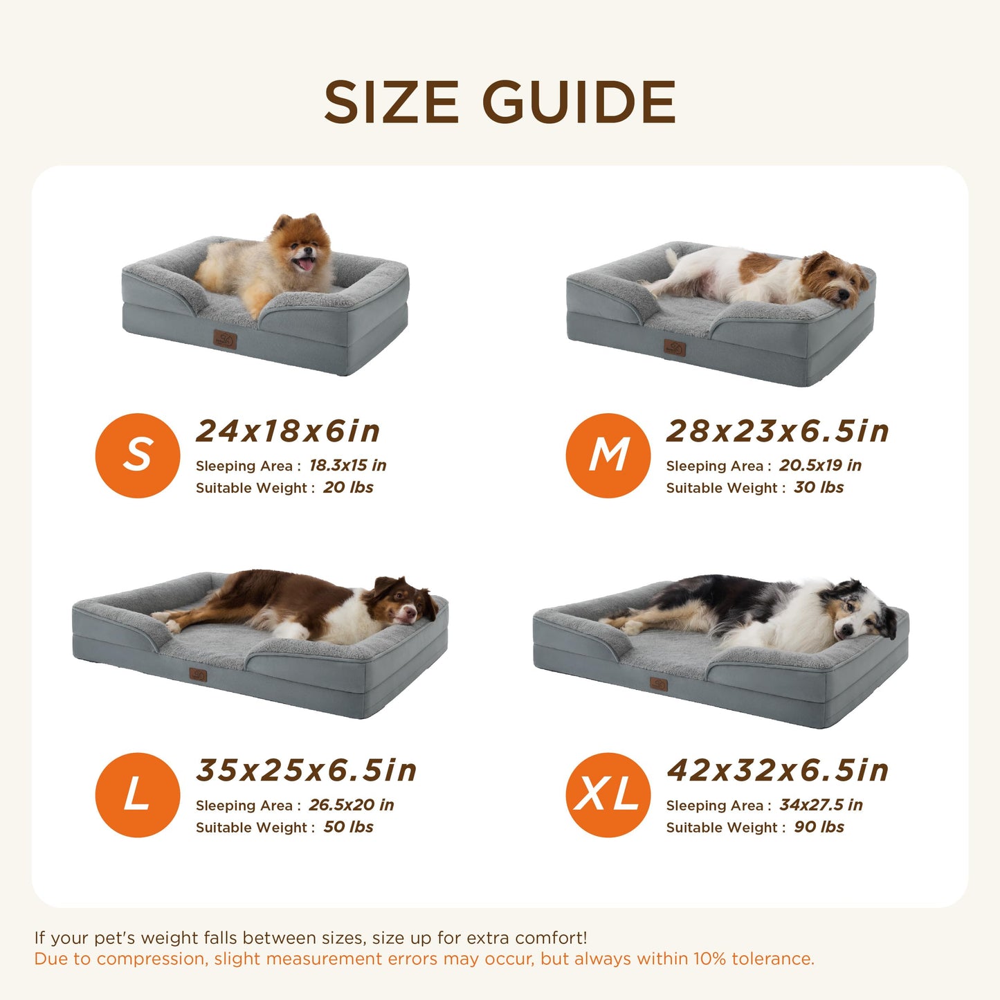 Bedsure Self-Warming Orthopedic Dog Bed - Large Waterproof Non-Skid with Removable Cover