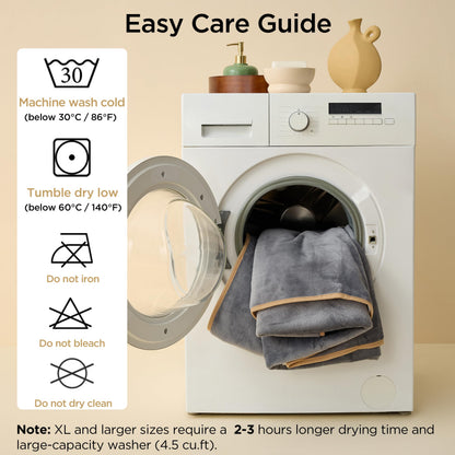 Bedsure Waterproof Blanket for Bed — Queen 90x86, Sherpa Fleece, Light Grey, Large Dog Friendly