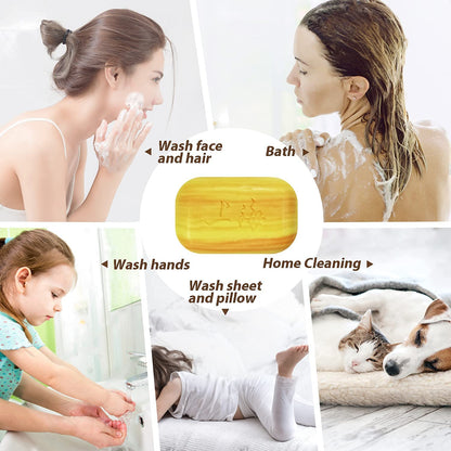 Bee & Flower Shanghai Sulfur Soap 10% 4-Pack – Acne-Prone Skin Deep Clean 3.4 oz Bars