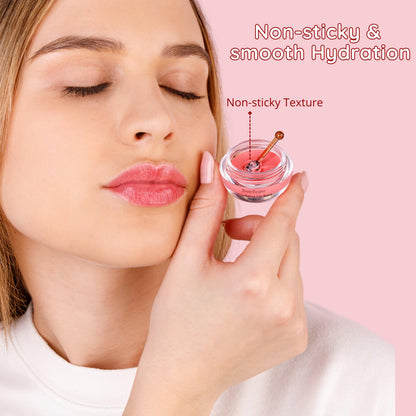 Bee Balm Original Lip Balm – Strawberry Hydrating Balm in Honey Pot (Pack of 2)