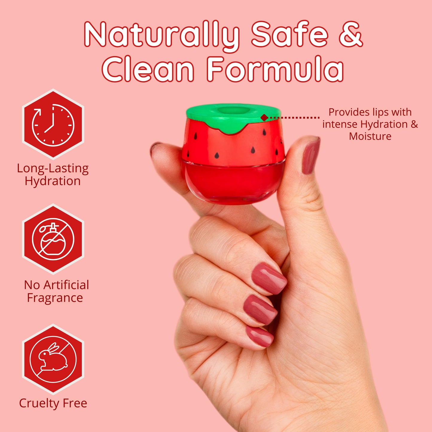 Bee Balm Original Lip Balm – Watermelon Hydration with Propolis, Honey & Vitamin E