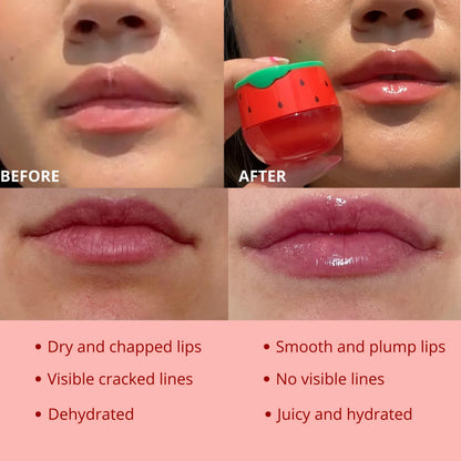 Bee Balm Original Lip Balm — Watermelon Hydrating Honey Pot with Propolis & Vitamin E (Pack of 2)