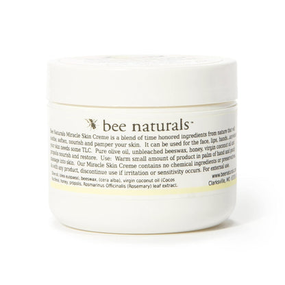 Bee Naturals Miracle Skin Creme – All-Natural Hydration for Face, Body & Lips (Pack of 2, 4 oz)