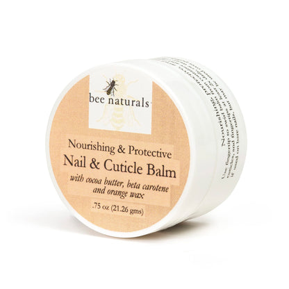 Bee Naturals Nail & Cuticle Balm – Cocoa Butter & Beta Carotene for Strong, Smooth Nails | Cruelty-Free