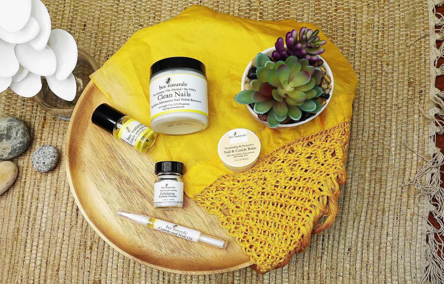 Bee Naturals Natural Nail Care Kit – Non-Toxic Nail & Cuticle Care with Vitamin E