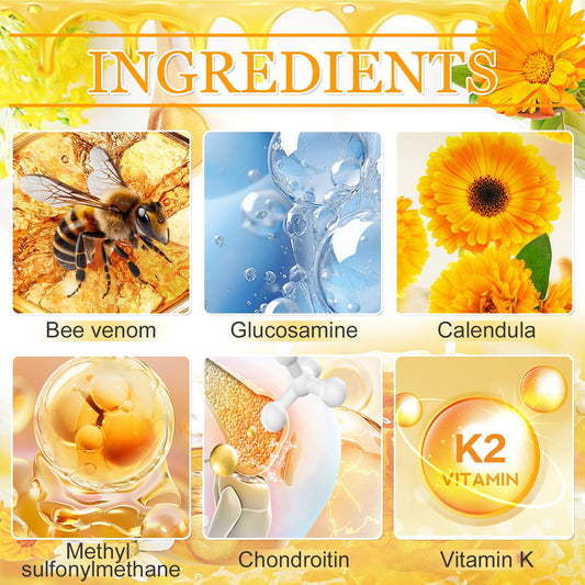 2-Piece Bee Venom Joint Cream – Advanced Joint Gel for Natural Moisturizing & Fast Absorption