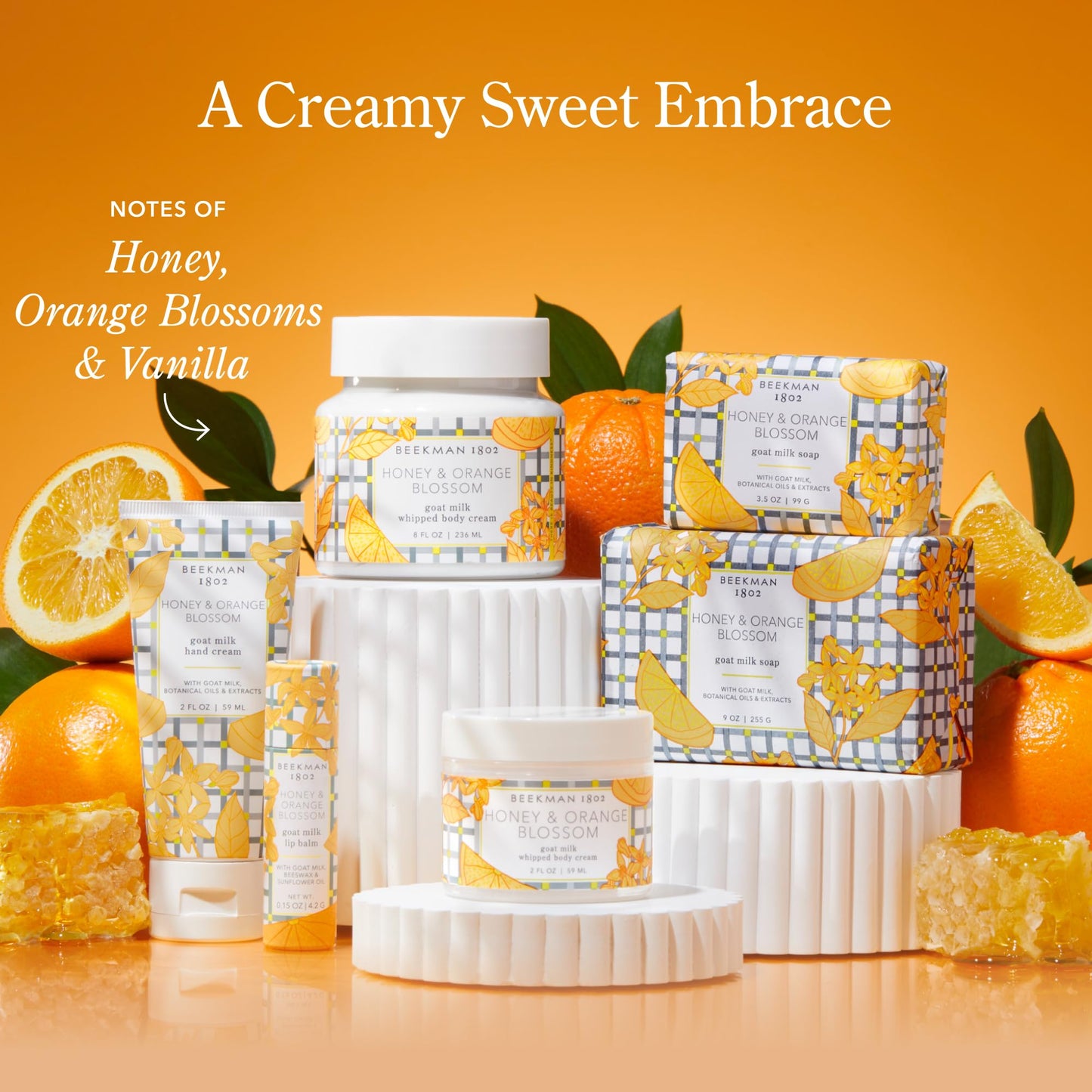 Beekman 1802 Goat Milk Hand Cream – Honey & Orange Blossom, 2 oz – Non-Greasy, Sensitive Skin Friendly