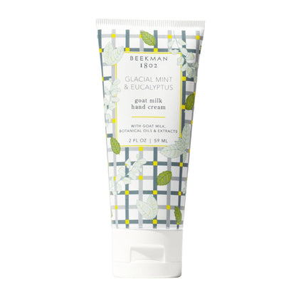 Beekman 1802 Goat Milk Hand Cream – Glacial Mint & Eucalyptus, 2 oz – Non-Greasy, Sensitive Skin Safe