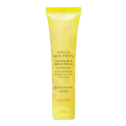 Beekman 1802 Micellar Milk Froth Cleansing Gel | 2-in-1 Makeup Remover for Sensitive Skin