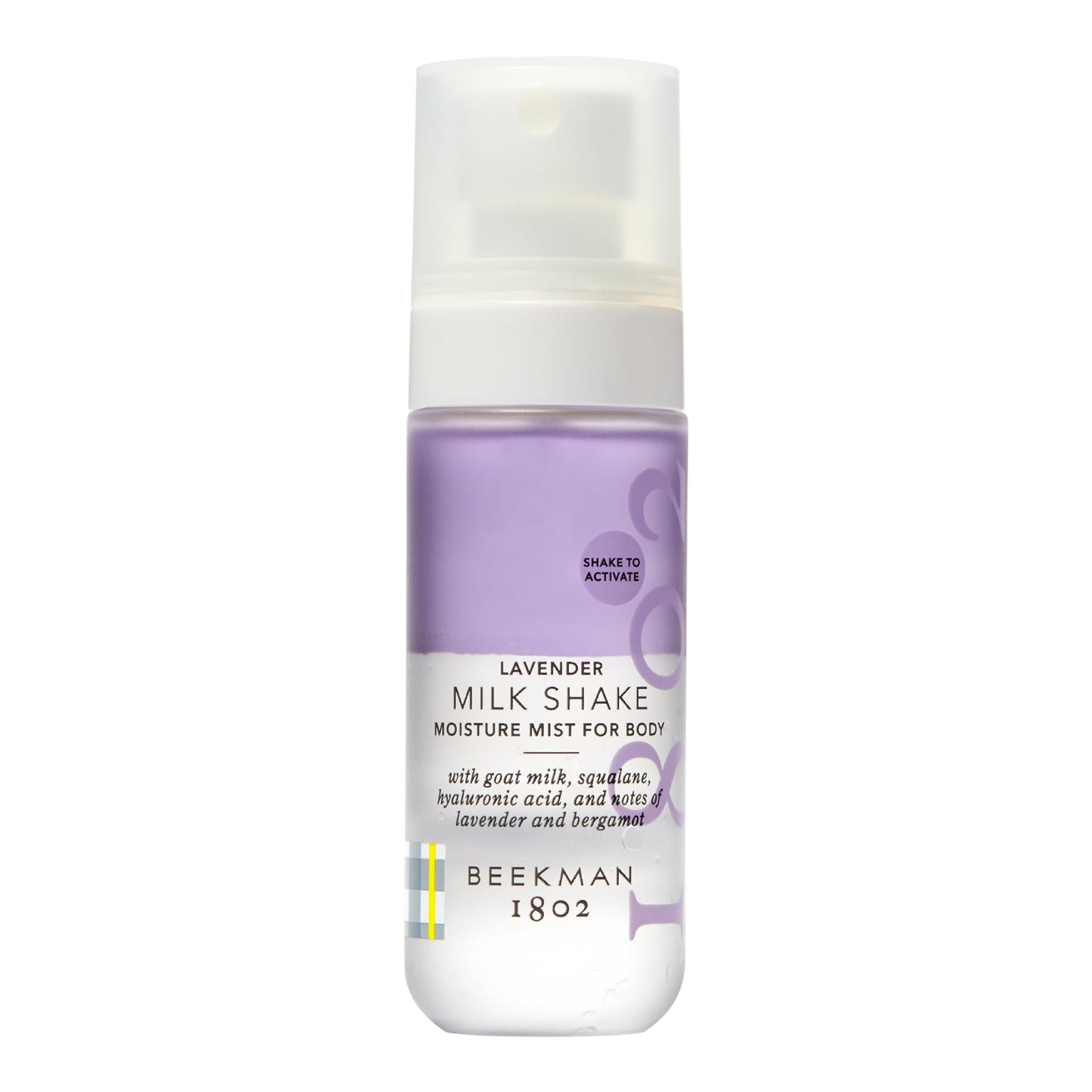 Beekman 1802 Milk Shake Body Mist Lavender | Hydrating with Hyaluronic Acid & Jojoba Oil | Sensitive Skin Friendly | 2 fl oz