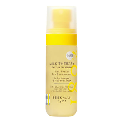 Beekman 1802 Milk Therapy Peptide Leave-In – Frizz Control, Deep Hydration, Goat Milk Proteins, Brazilian Flex Peptide Bond, Hydrolyzed Collagen, Sulfate Free, 2 fl oz