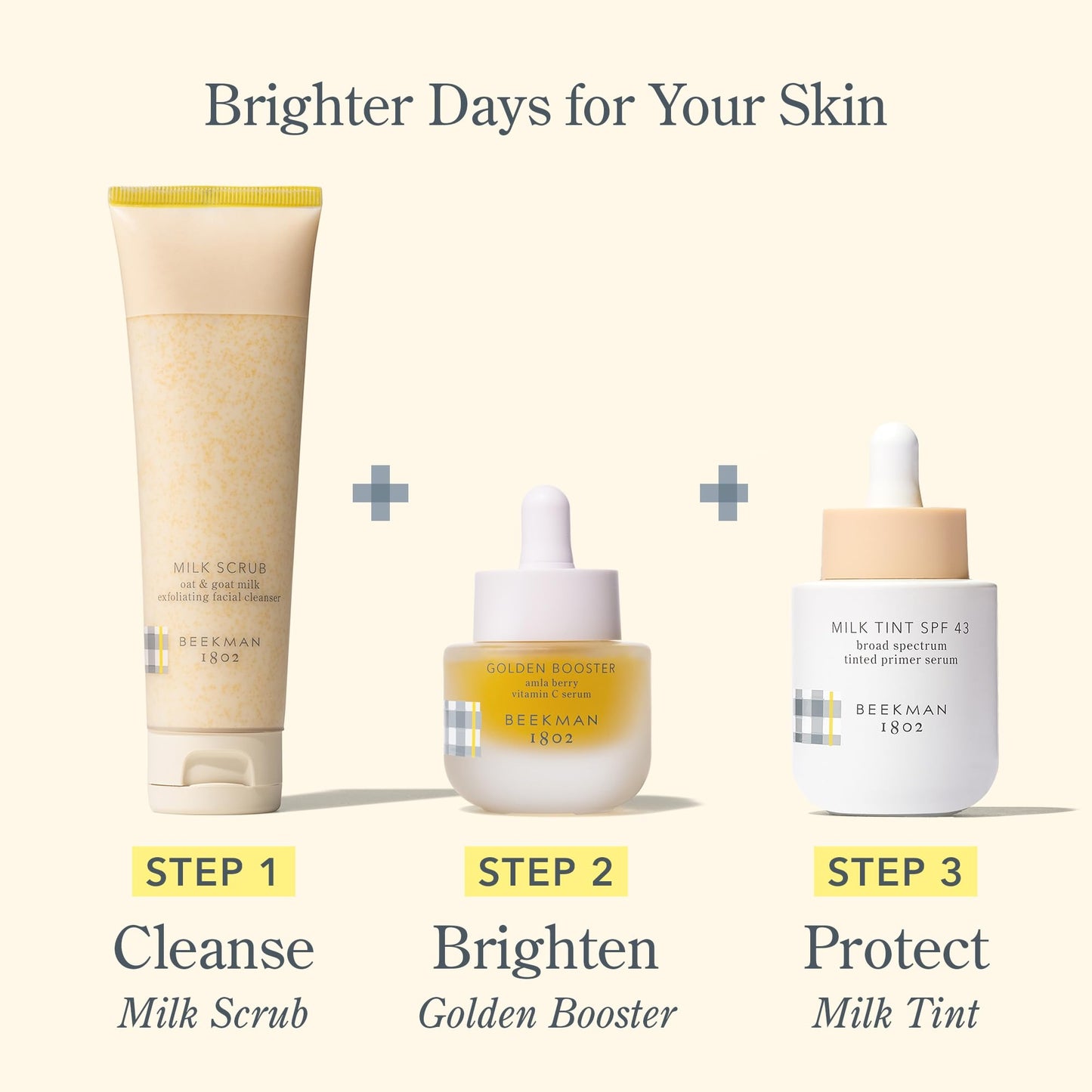 Beekman 1802 Milk Tint Primer SPF 43 Light – Tinted Mineral Primer & Moisturizer