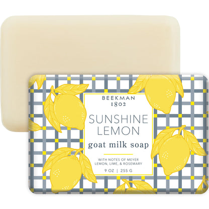 Beekman 1802 Sunshine Lemon Goat Milk Body Soap Bar - 9 oz, Nourishing & Cruelty-Free