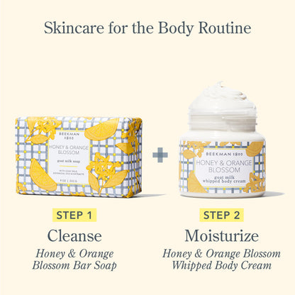 Beekman 1802 Goat Milk Body Soap Bar – Honey & Orange Blossom, 9 oz | Lactic Acid, Cruelty-Free