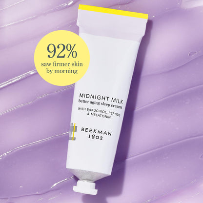 Beekman 1802 Midnight Milk Sleep Mask – Fragrance Free, Bakuchiol & Melatonin, 2.13 oz Overnight Face Cream