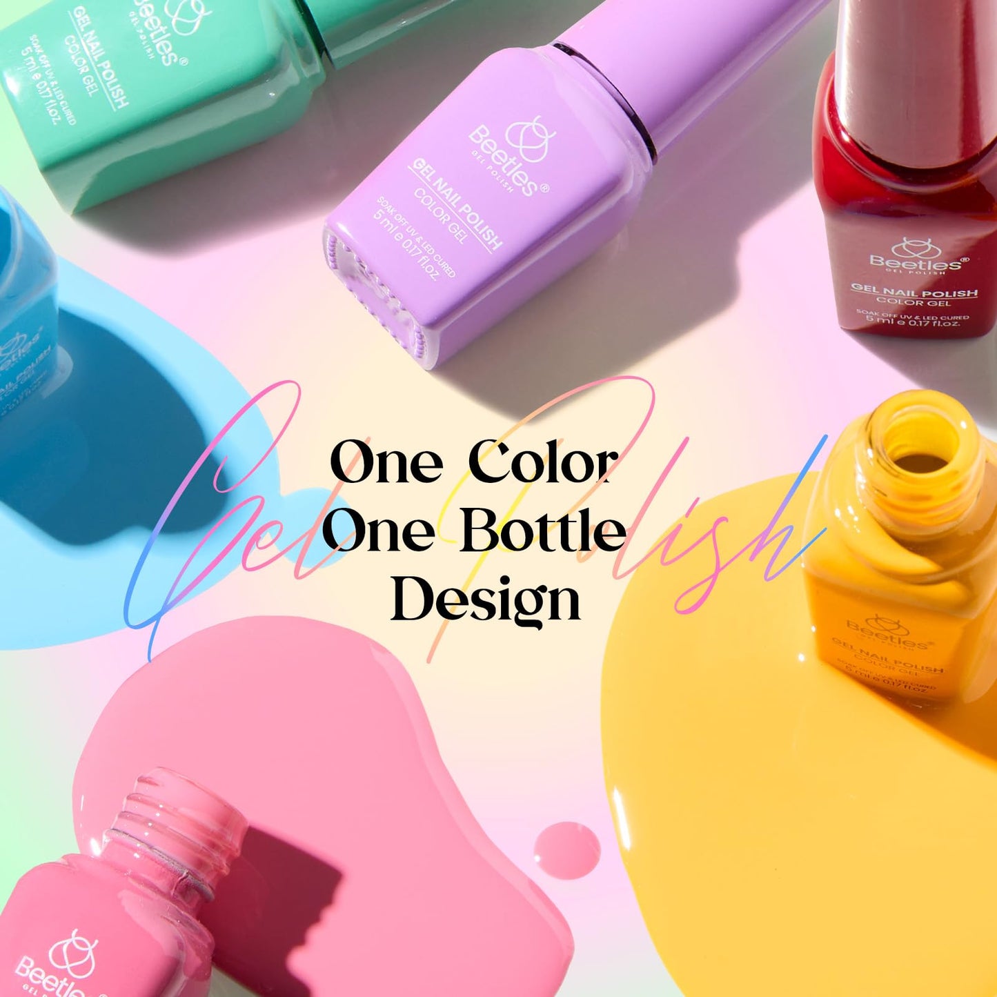Beetles Gel Nail Polish Kit with UV Light, 45 Colors, 75-Pcs, Emotional Journey Set