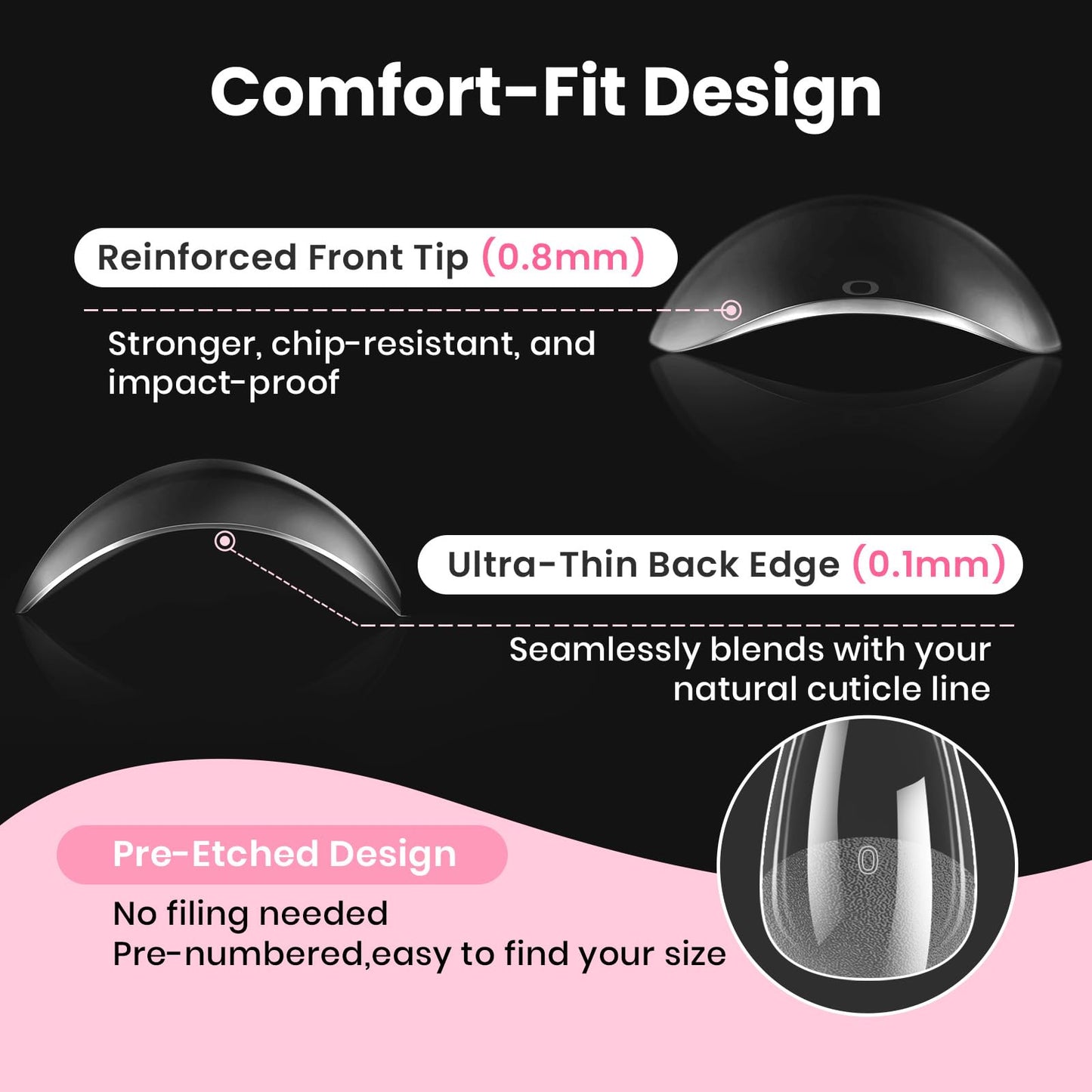 Beetles Gel Nail Kit Flat-X – 320 Short Square Tips, Glue Gel, Base & Top, Mini Lamp | DIY Home Manicure