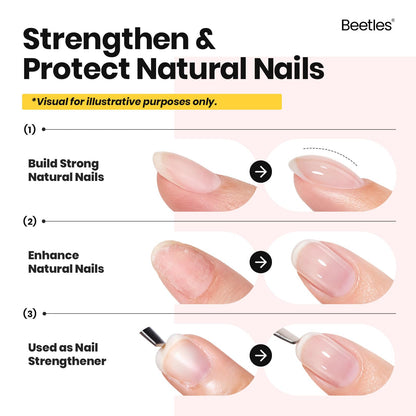 Beetles Builder Gel Set – Skin Poem 12-Color Nail Builder Gel, 8-in-1 Thickening & Strengthening for DIY Nails