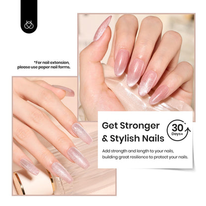 Beetles Builder Gel Kit Star Cascade – 7-in-1 Cat Eye Nail Gel for DIY Nails