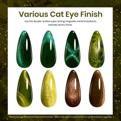 Beetles Cat Eye Gel Nail Polish Set – 20 Colors with Base & Top Coats