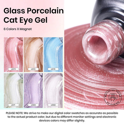 Beetles Cat Eye Gel Nail Polish Set – 6 Colors + Magnet, Soak-Off UV/LED, Home Manicure Kit