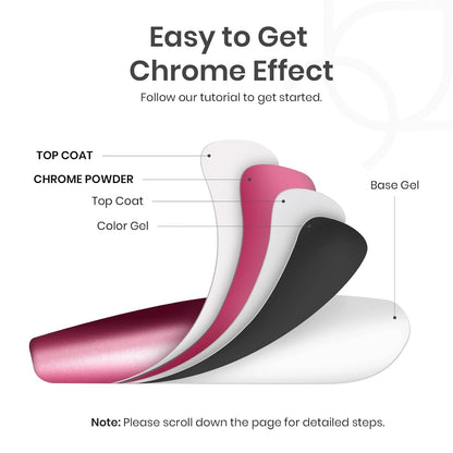 Beetles Chrome Nail Powder — 8 Colors Mirror Chrome Finish | Beetles Gel Polish