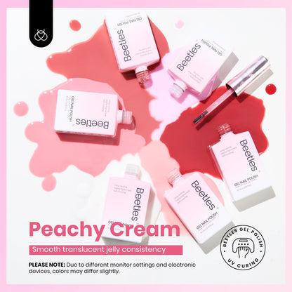 Beetles Nude Gel Nail Polish Set – 6 Hema-Free Jelly Colors, 15ml