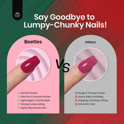 Beetles Dip Powder Nail Set – 6 Colors, No Lamp Needed, Glossy Finish