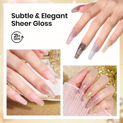 Beetles Dip Powder Nail Kit – Luxury Radiance 6-Color Set with Base, Top Coat & Tools