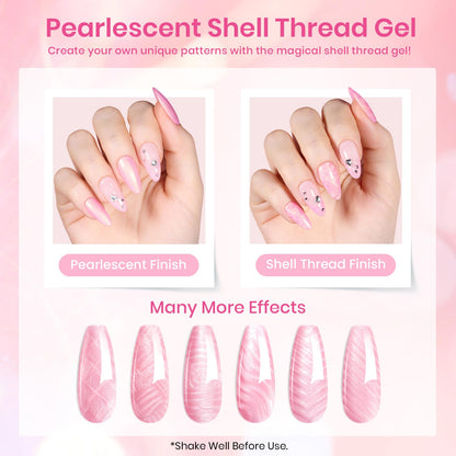 Beetles Gel Polish Set – 6 Pink Shades with Glitter & Shine | DIY Home Salon