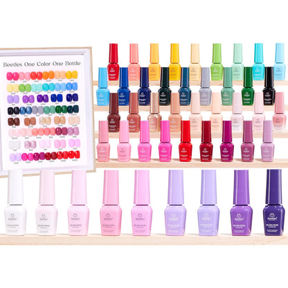 Beetles Gel Nail Polish Kit with UV Light, 45 Colors, 75-Pcs, Emotional Journey Set