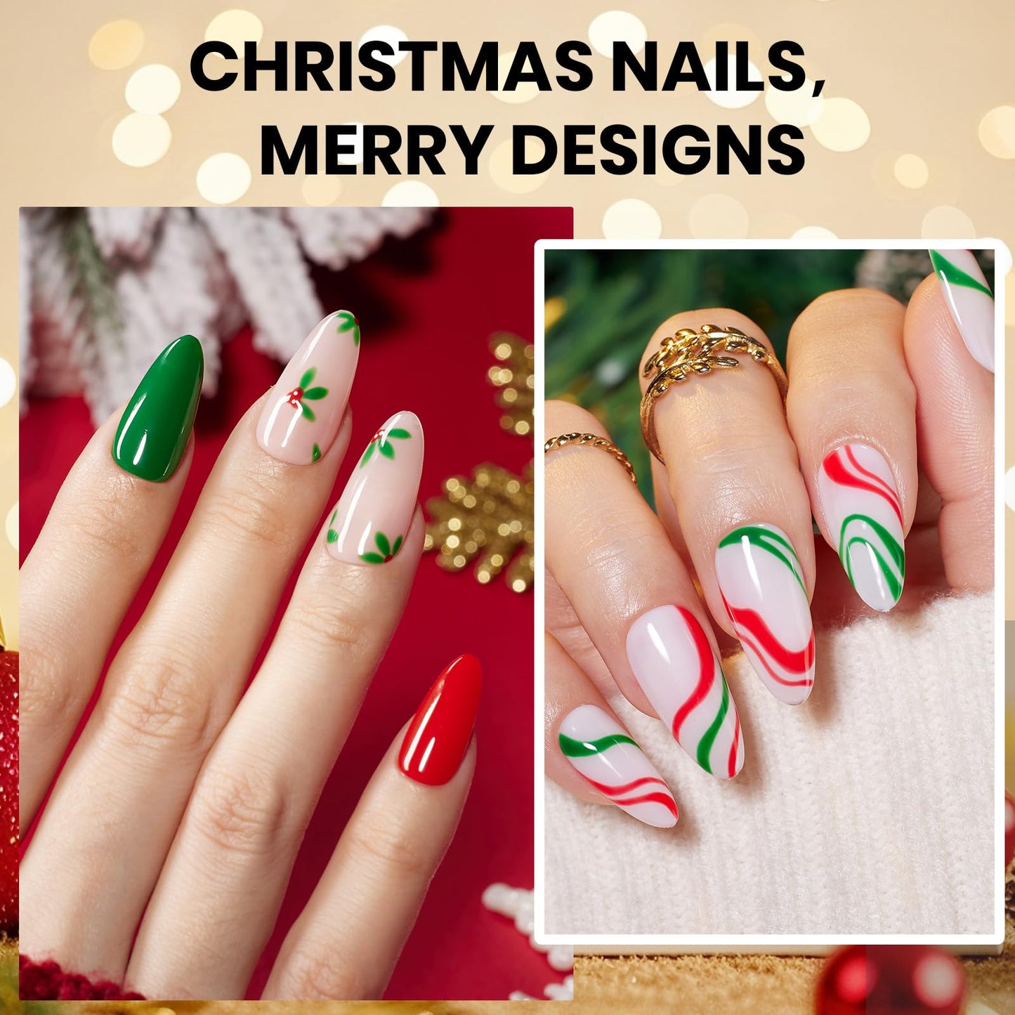 Beetles Green & Red Gel Polish Set – Prelude of Celebration (2 x 15ml)