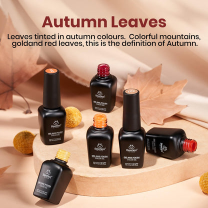 Beetles Gel Nail Polish Set – 6 Autumn Colors for At-Home Manicures
