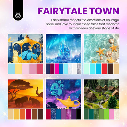 Beetles Gel Nail Polish Set - 44 PCS Fairy Tale Town Collection with 36 Color Gels + 4 Top Coats + Base Coat