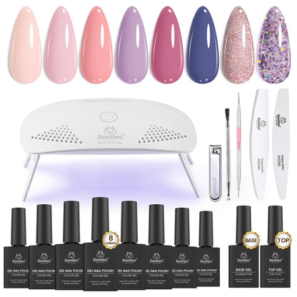 Beetles Gel Nail Polish Kit with UV Light – DIY Home Manicure Starter