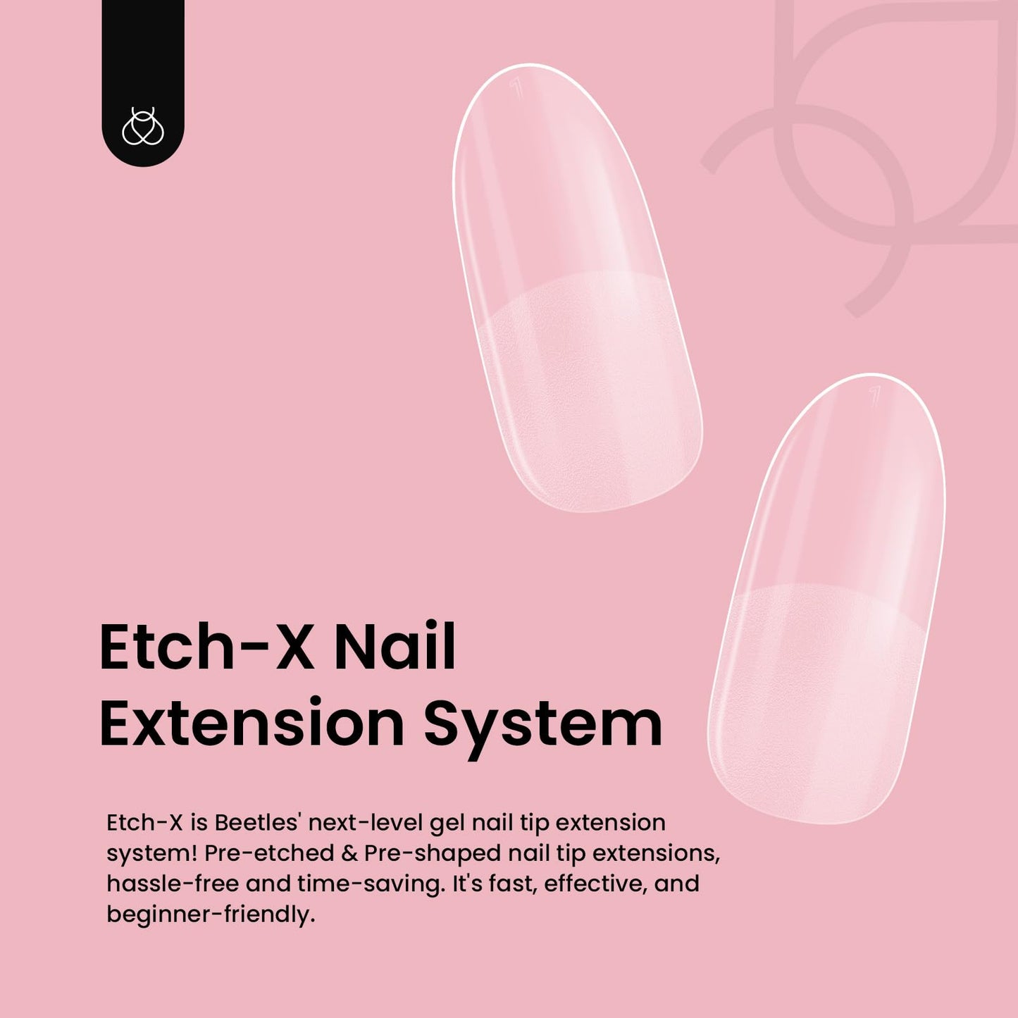 Beetles Gel Nail Tips Short Oval – 288Pcs Pre-Shaped Half Matte Press-On Nails for DIY Extensions