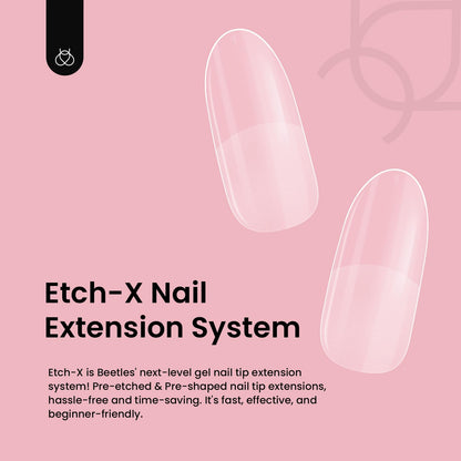 Beetles Gel Nail Tips Short Oval – 288Pcs Pre-Shaped Half Matte Press-On Nails for DIY Extensions