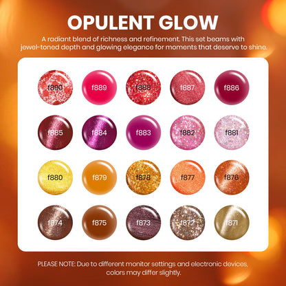 Beetles Gel Nail Polish Set – Opulent Glow Cat Eye, 20 Colors for DIY Manicures
