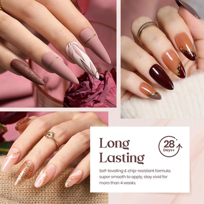 Beetles Gel Polish Set Verse of Roses – 23Pcs with 20 Shades + Base/Top Coats