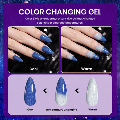 Beetles Chameleon Gel Set — 20 Colors, Cat Eye & Temperature Shift