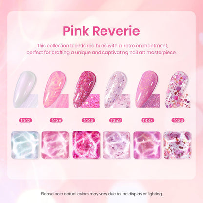 Beetles Gel Polish Set – 6 Pink Shades with Glitter & Shine | DIY Home Salon